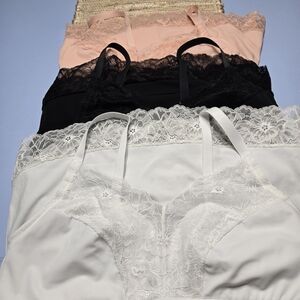 Breezies Lace Trim Bras - Black, White, Pink